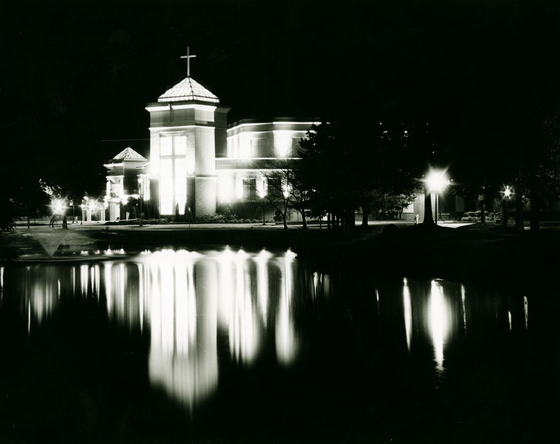 Liberty Baptist Church at Night